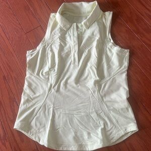 Lululemon Women's Sleeveless Polo Top - yellow - worn couple of times only!